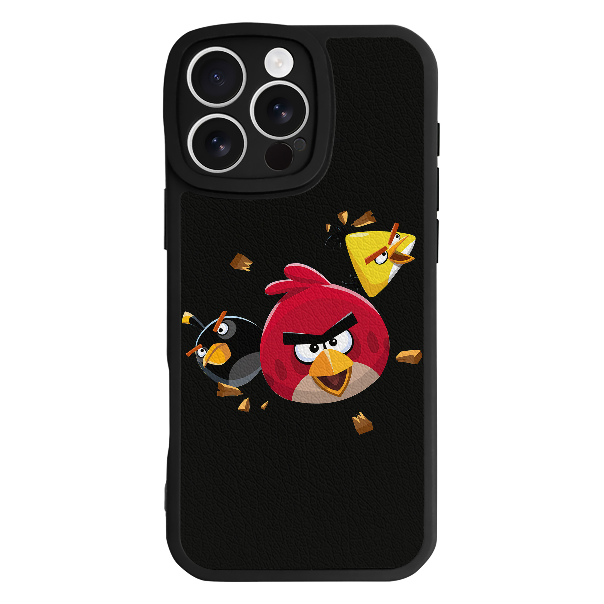 （画像用） Angry Birds アングリーバード 【iPhone 16シリーズ対応】シリコンスマホケース（レザー調） 材質：シリコン